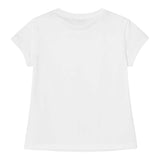 Fun & Fun T-Shirt Girocollo Tinta Unita con Orso per Bambina FBTS01423 BIANCO/AZZURRO FUN & FUN 
