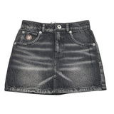 MOSCHINO gonna in denim tinta unita  Nero per Bambina HDJ03Z NERO MOSCHINO 