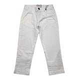 Cesare Paciotti Plain Trousers With Adjustable Waist White For Boys