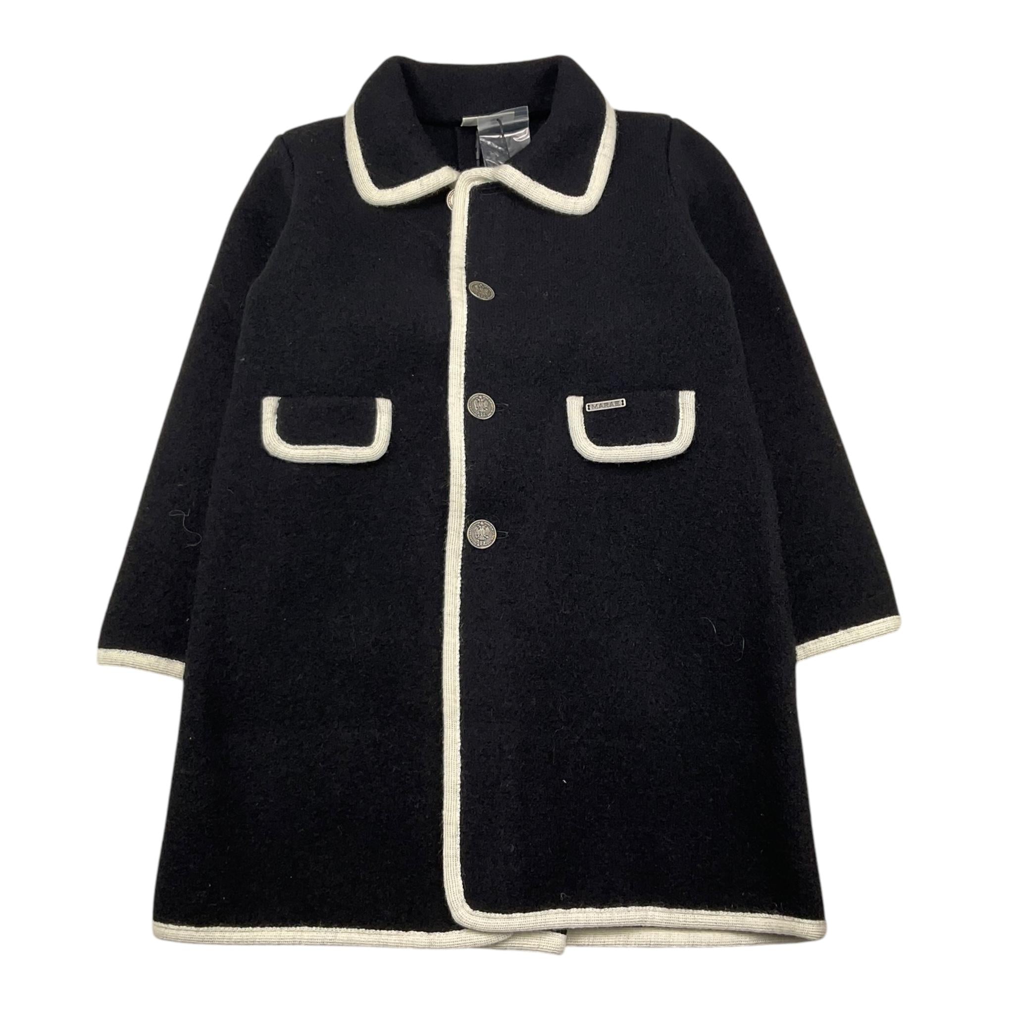 MARAE KIDS cappotto tinta unita con profili in contrasto Nero per Bambina 3326 NERO MARAE KIDS 