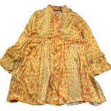 Just Cavalli Abito Manica Lunga Tinta Unita con Stampe Baci per Bambina JGP26203VE GIALLO JUST CAVALLI 
