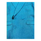 Daniele Alessandrini Single Breasted Solid Color Jacket Petrol Green for Kids