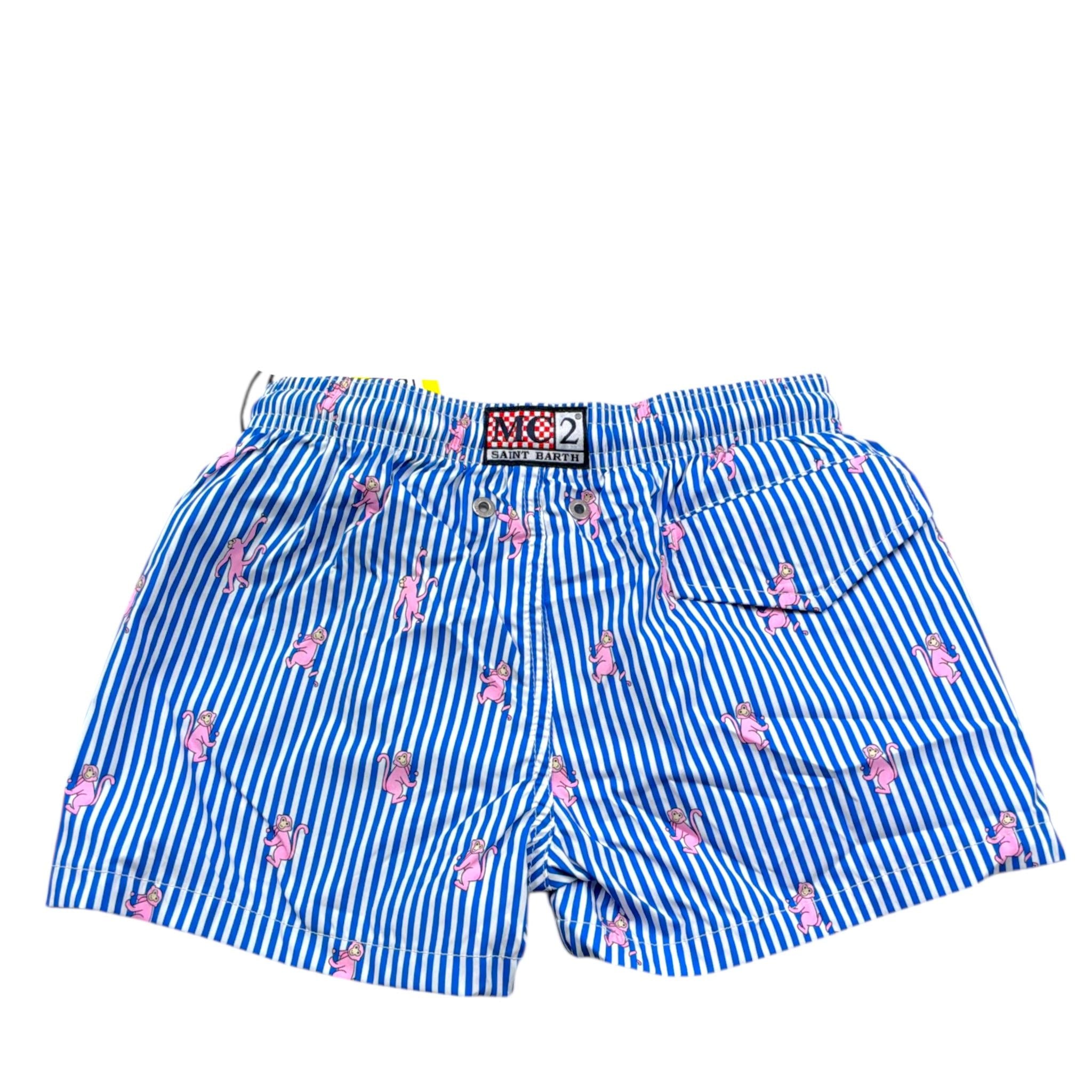 Saint Barth Costume Modello Boxer Tinta Unita con Stampa per Bambino 00225L BIANCO SAINT BARTH 