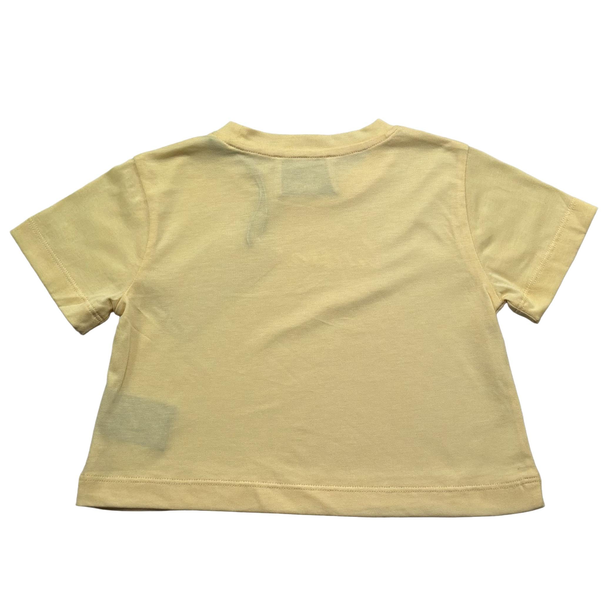 t.shirt girocollo tinta unita con stampa TGP26004TS GIALLO TRUSSARDI 