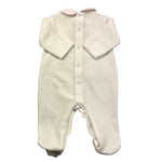 LE BEBE' tutina in ciniglia tinta unita Bianco per Neonata LBG6166 BIANCO LE BEBE' 