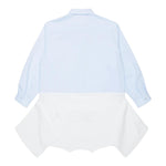MAISON MARGIELA camicia biclore manica lunga Bianco/azzurro per Bambina M60640 BIANCO/AZZURRO MAISON MARGIELA 
