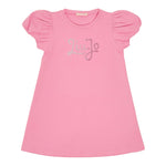 Liu Jo Abito Tinta Unita con Brillantini per Bambina KA5037XX ROSA LIU JO 