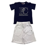 Cesare Paciotti 2 Piece Set T-Shirt-Bermuda Two-Tone Blue/White for Newborns