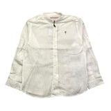 Cesare Paciotti Long Sleeve Shirt Korean Collar White For Boys