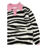 SAINT BARTH maglia modello polo bicolore con fantasia zebrata Bianco/nero per Bambina HADIDY BIANCO/NERO SAINT BARTH 