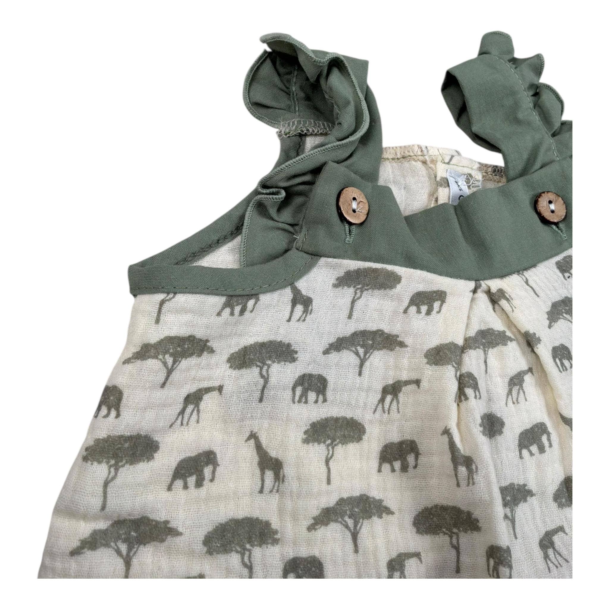 Calamaro Completo 2 Pezzi Camicia-Culotte per Neonata 17720 VERDE CALAMARO 