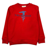 Trussardi Felpa Chiusa Girocollo Tinta Unita con Stampa per Bambino TBP26036FE ROSSO TRUSSARDI 