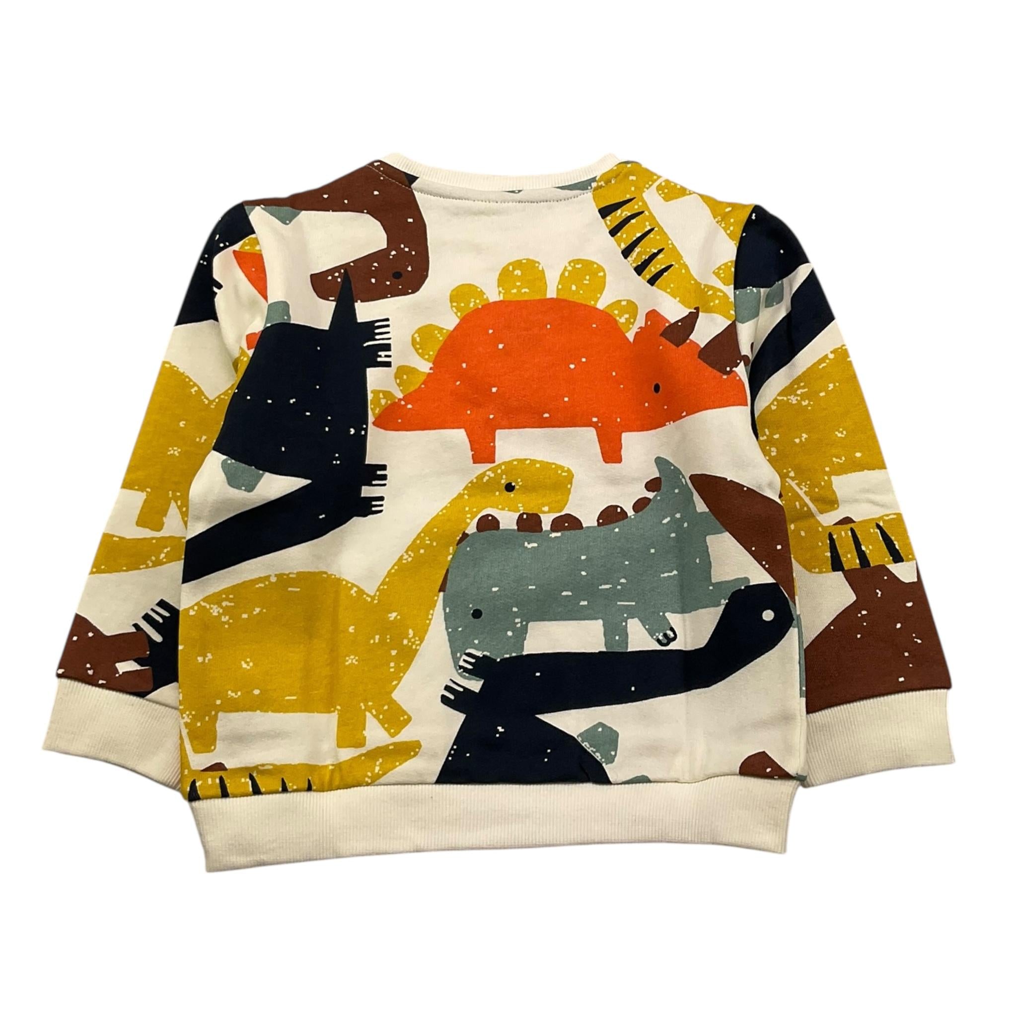 LOSAN felpa chiusa gircollo tinta unita stampa fantasia Bianco per Neonato 51031623017009 BIANCO LOSAN 