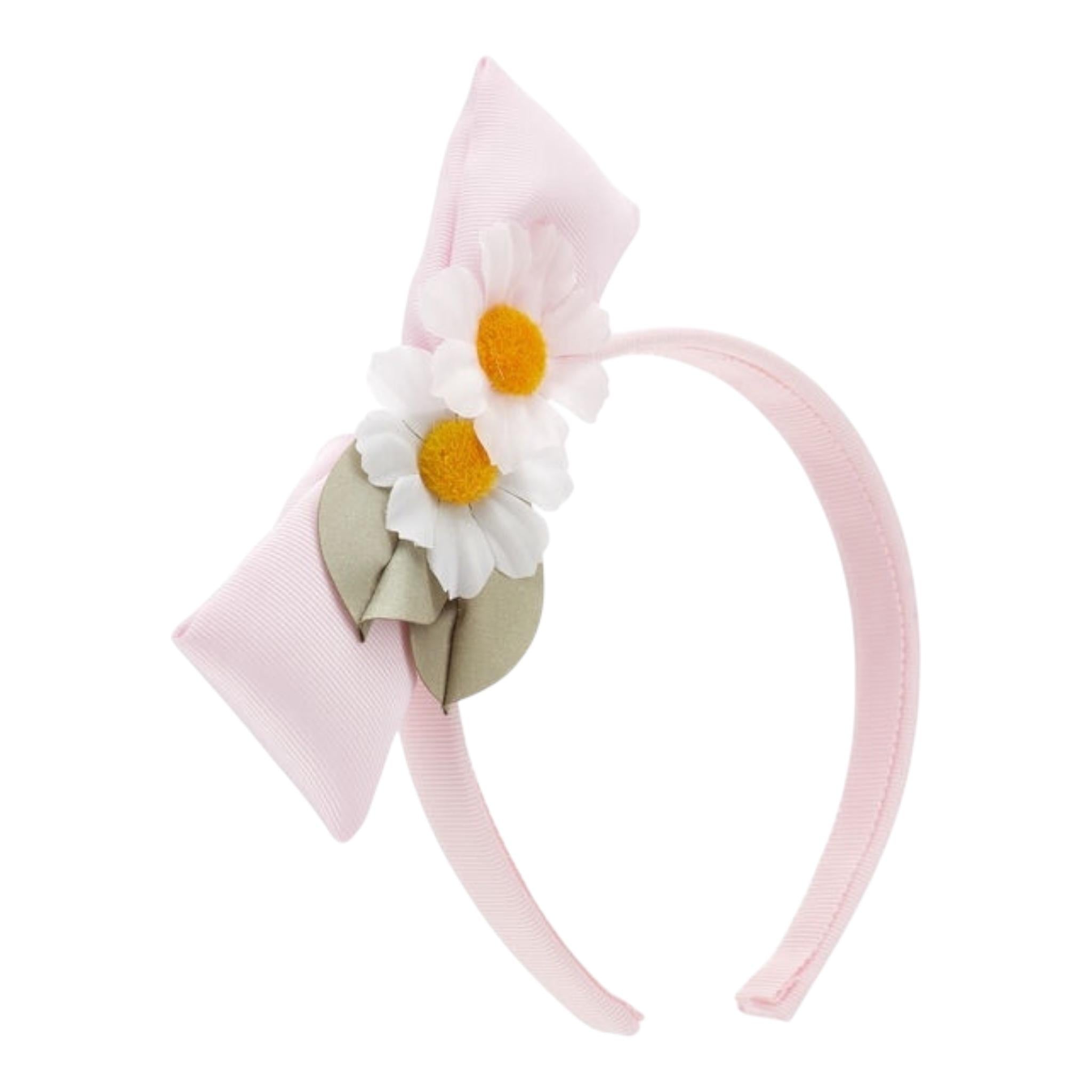 Monnalisa Cerchietto Tinta Unita con Applicazioni per Bambina FIDJ ROSA MONNALISA 