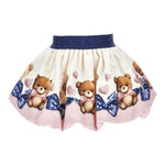 MONNALISA gonna tinta unita con stampa Bianco per Neonata 31D702 BIANCO MONNALISA 