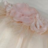 Childrenfashionatelier Abito Cerimonia Tinta Unita Mezza Manica per Bambina 2100 ROSA CHILDRENFASHIONATELIER 