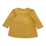 Name.It Shirt Solid Color Crew Neck With Yellow Print For Newborn