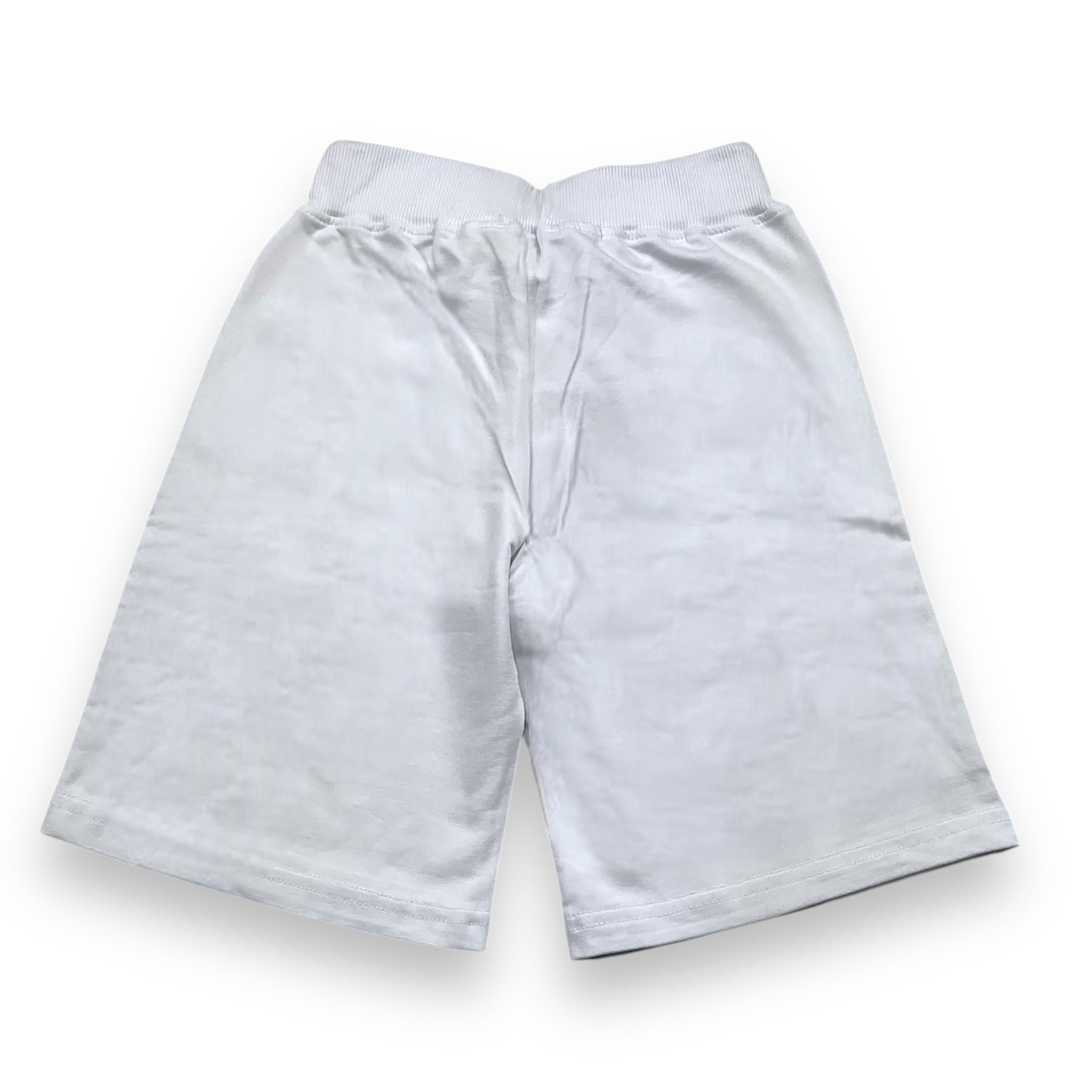 Zu+Elements Bermuda In Tuta Tinta Unita Con Stampa Bianco Per Bambino ZU1610 BIANCO ZU+ELEMENTS 