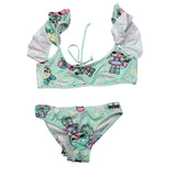 Mousse Costume 2 Pezzi Slip-Fascia per Bambina COSTUDOL VERDE ACQUA MOUSSE 