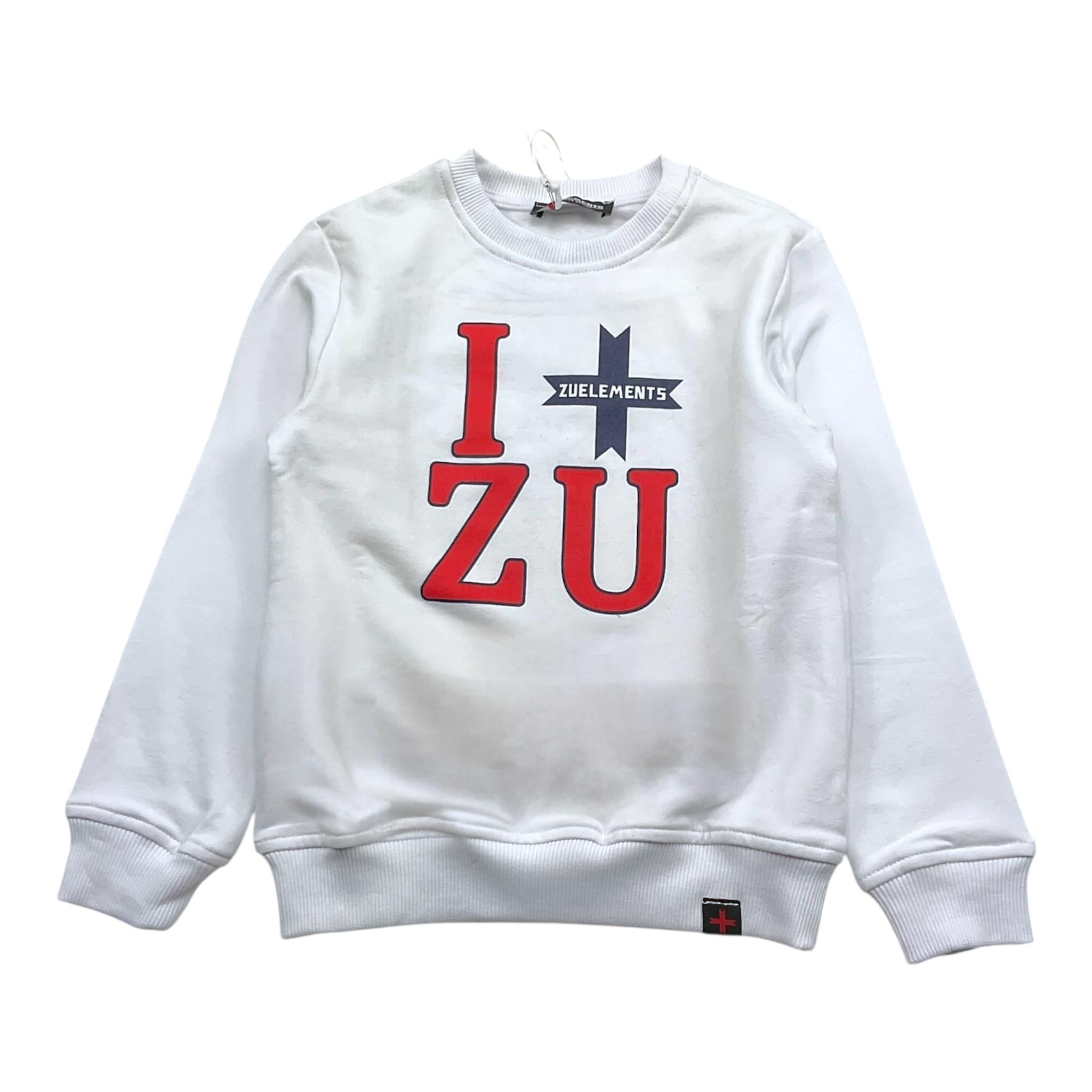 ZU+ELEMENTS felpa girocollo tinta unita con stampa Bianco per Bambino ZU287 BIANCO ZU+ELEMENTS 