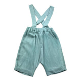 Colibri Bermuda Solid Color With Suspenders Green For Newborn