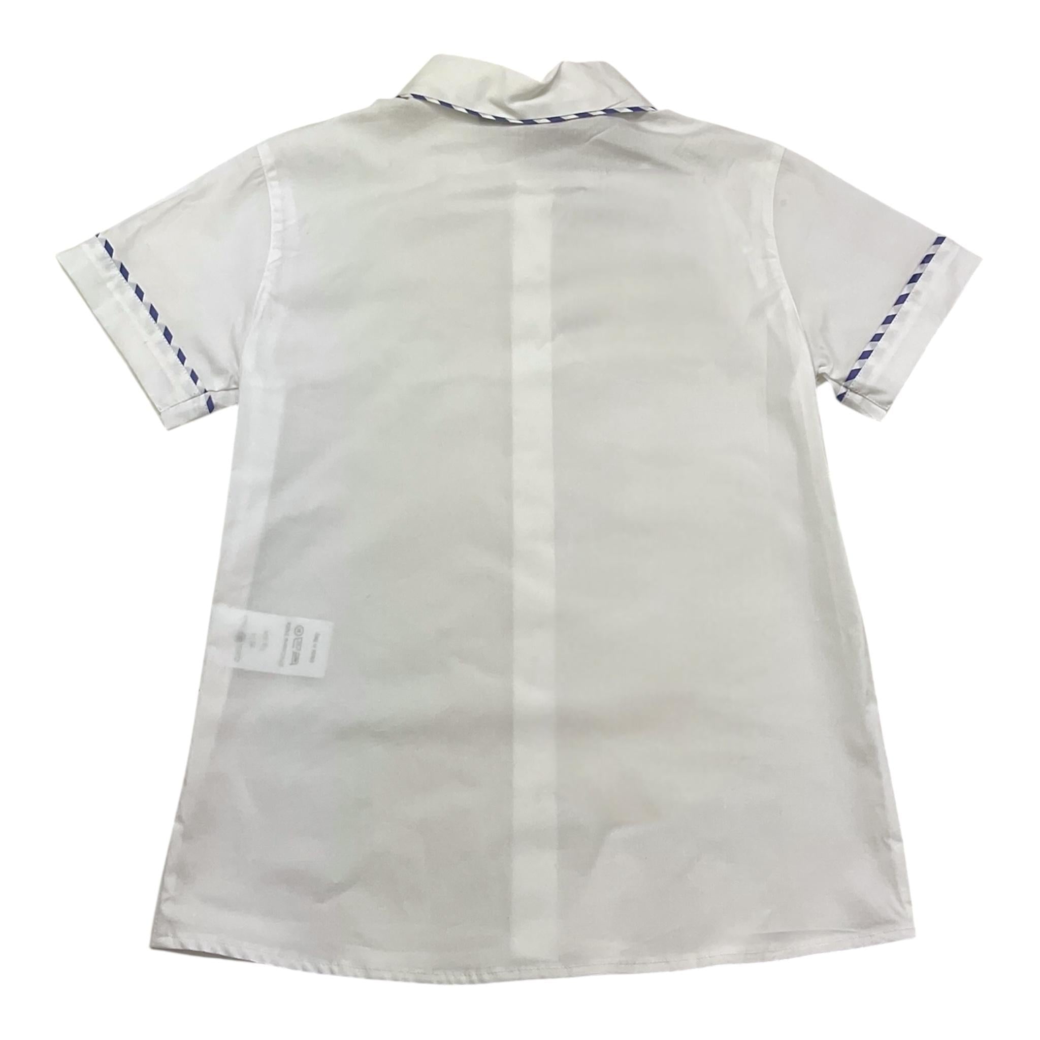 Little Bear Camicia Tinta Unita con Profili In Contrasto per Neonato 8211N BIANCO LITTLE BEAR 