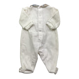 BARCELLINO tutina manica lunga in ciniglia Bianco per Neonato 105101X BIANCO BARCELLINO 