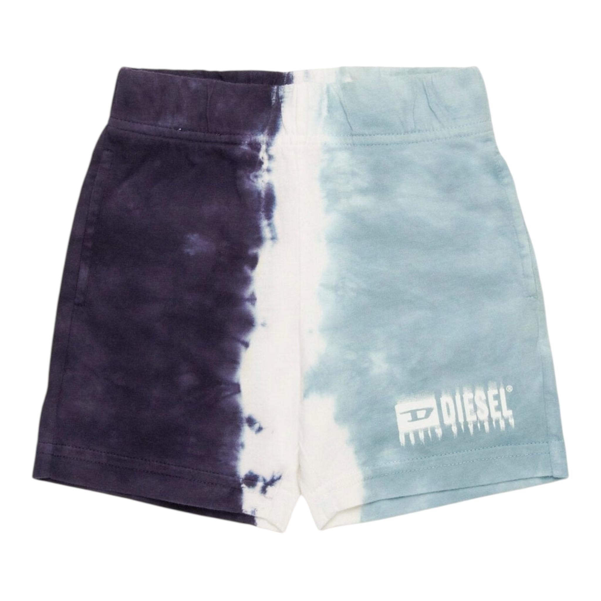 Diesel Bermuda Tricolore con Elastico In Vita per Bambino K00604J BLU DIESEL 