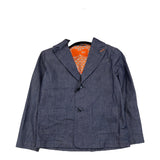 Daniele Alessandrini Plain Jacket With Buttons And Blue Polka Dot Pattern For Newborn