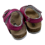 Colors Of California Solid Color Sandals With Buckle Closures Fuchsia For Baby Girl