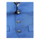Daniele Alessandrini Solid Color Vest with Blue Buttons for Newborns