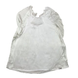 Liu Jo Solid Color Sleeveless Shirt with White Frill for Girls