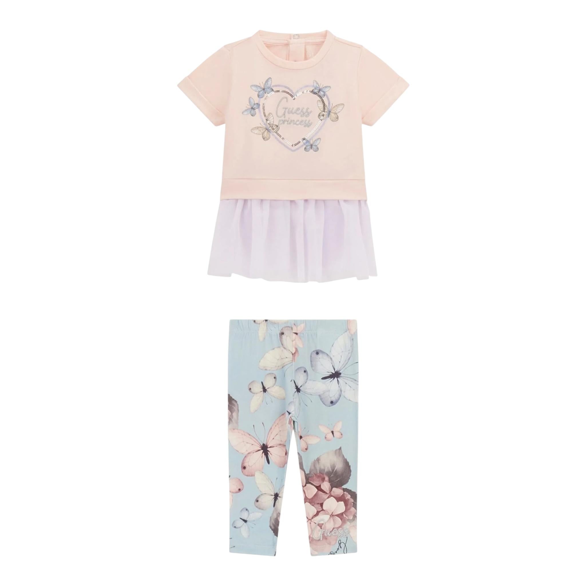 Guess Completi 2 Pezzi T-Shirt-Leggins per Bambina K5RG05KAN04 ROSA GUESS 