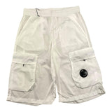 CP Company Bermuda Solid Color with Pockets White for Boys