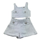 Fun & Fun Completo 2 Pezzi Top-Short per Neonata FNCBTP01031N GRIGIO FUN & FUN 