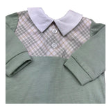 Isabel & Martinez Completo 2 Pezzi Shirt-Ghettina Tinta Unita per Neonato IM25N472 VERDE ISABEL & MARTINEZ 