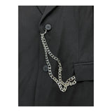 Cesare Paciotti Solid Color Jacket With Black Chain Application For Boys