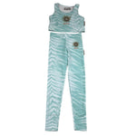 Just Cavalli Completo 2 Pezzi Leggins-Top con Fantasia per Bambina JGP26093CE VERDE ACQUA JUST CAVALLI 
