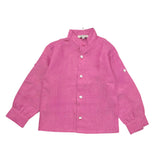 Crippa Solid Color Shirt With Pink Buttons For Newborn