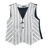 Manuell & Frank Gilet Tinta Unita con Fantasia per Bambino MF5150R BIANCO MANUELL & FRANK 