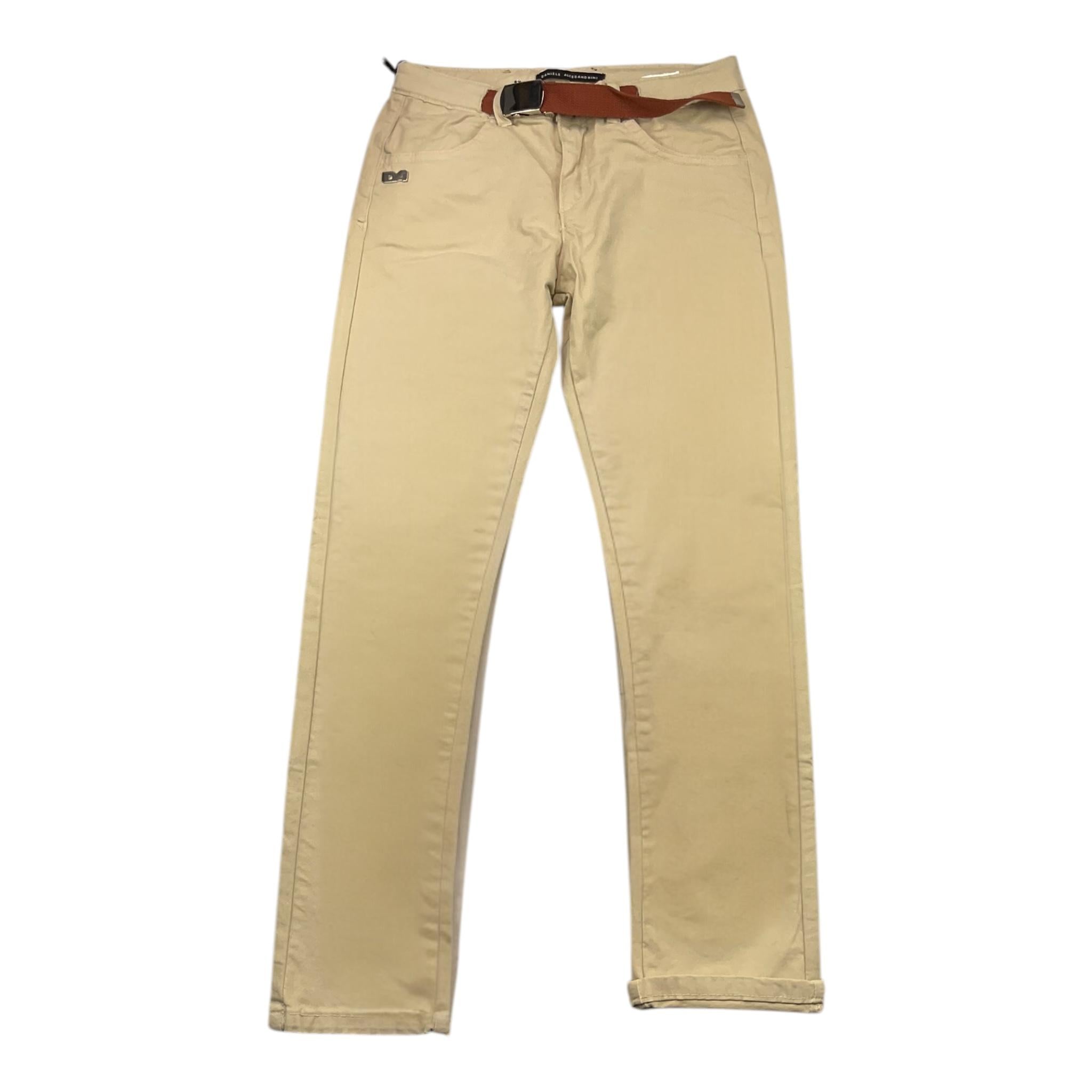 DANIELE ALESSANDRINI pantalone tinta unita con cintura Beige per Bambino 1231P00018 BEIGE DANIELE ALESSANDRINI 