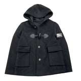 DANIELE ALESSANDRINI cappotto tinta unita con cappuccio Nero per Bambino 1231O00016X NERO DANIELE ALESSANDRINI 