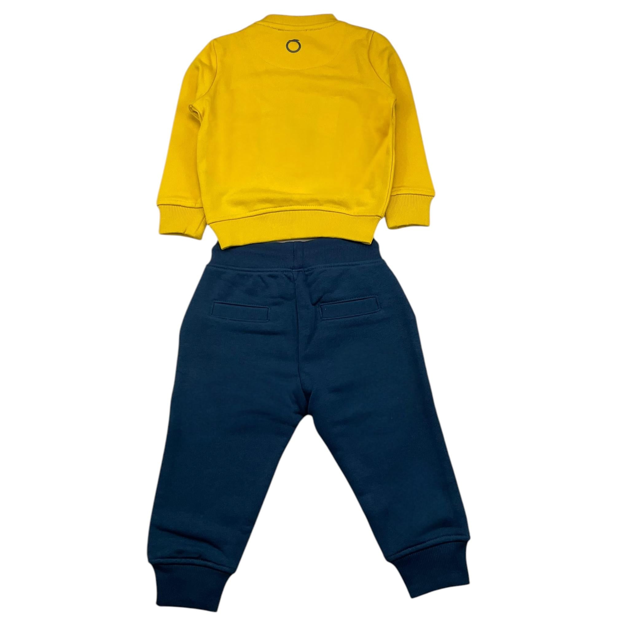 TRUSSARDI completo 2 pezzi felpa-pantalone bicolore Giallo/blu per Bambino TIA24137CF GIALLO/BLU TRUSSARDI 