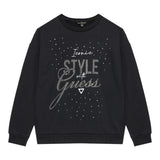 GUESS felpa girocollo tinta unita con brillantini Nero per Bambina J4BQ05KAV34 NERO GUESS 