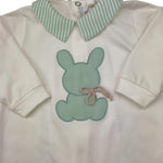 I Delfi Tutina Tinta Unita con Collett E Stampa per Neonato 25P5350 BIANCO I DELFI 