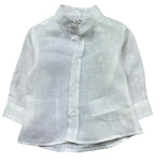Le Bebe Camicia Manica Lunga Tinta Unita Collo Coreano per Neonato LBB5322 BIANCO LE BEBE 