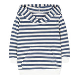 Zhoe &amp; Tobiah Two-Tone Striped Hoodie White/Blue For Boys