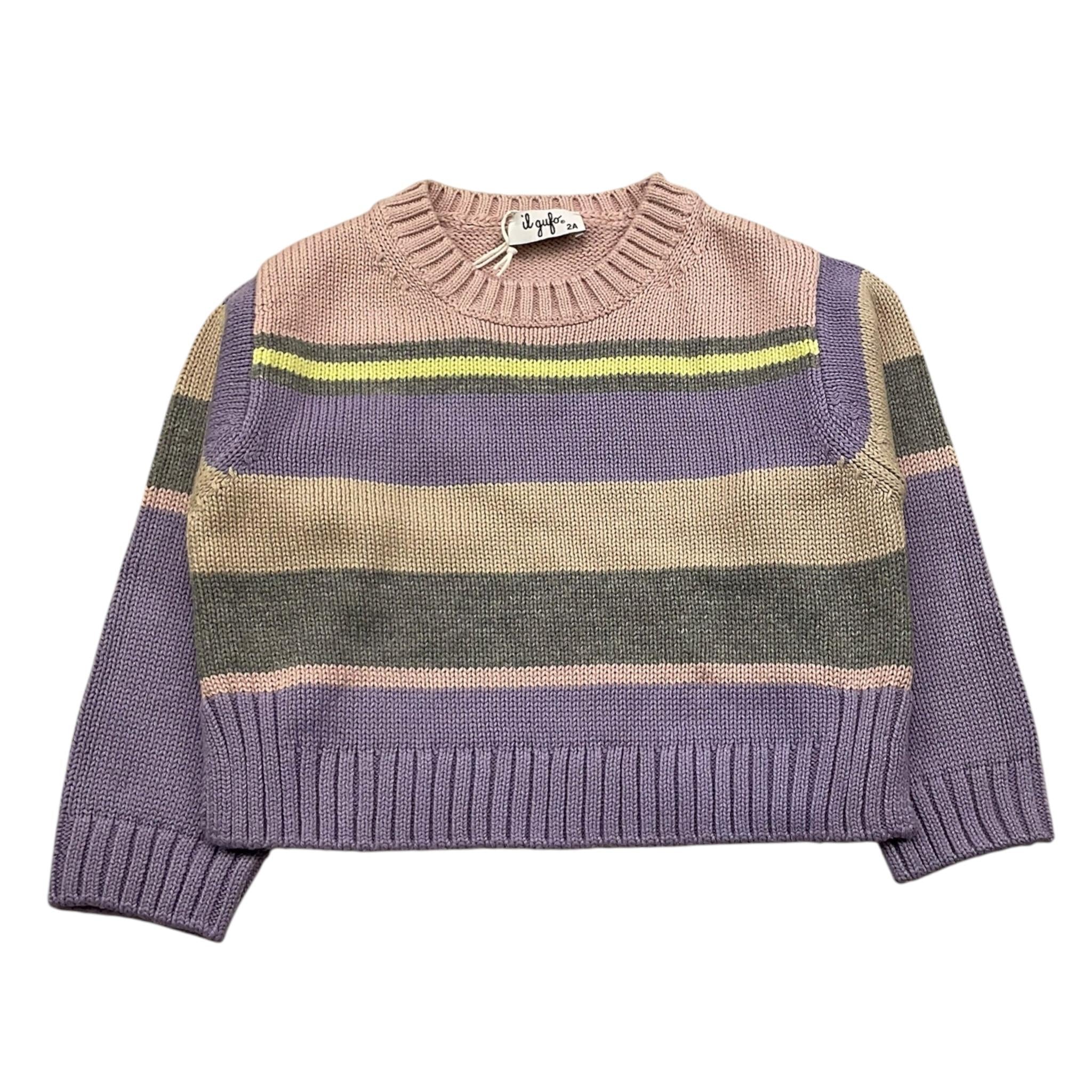 IL GUFO maglia gircollo fantasia a righe Multicolor per Neonata A24AMA458EM109 MULTICOLOR IL GUFO 