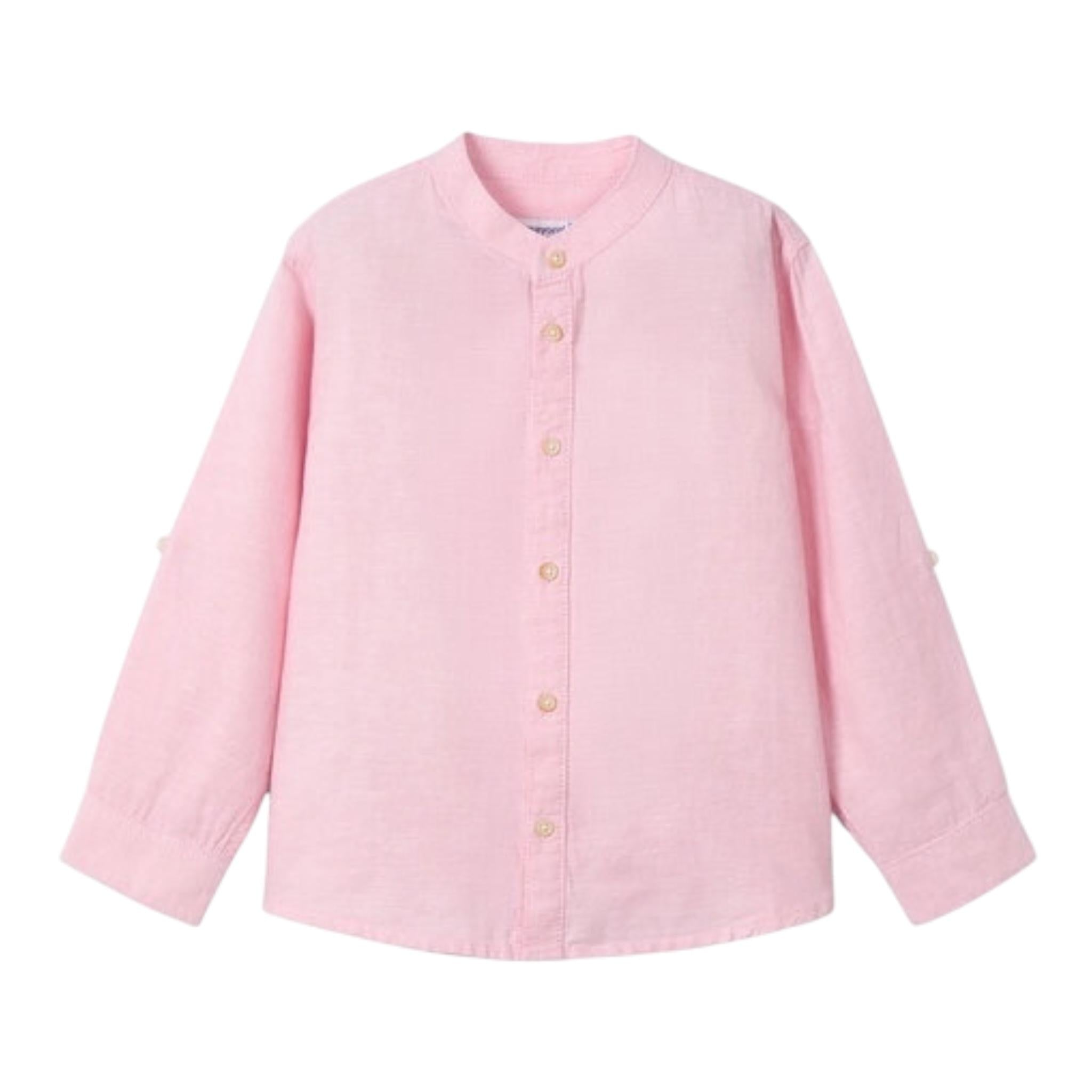 Mayoral Camicia con Colletto Coreano Tinta Unita per Bambino 3119 ROSA MAYORAL 