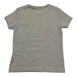 Name.It Solid Color Crew Neck T-Shirt With Grey Print For Girls